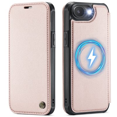 CASEME For iPhone 17e / iPhone 16e Case RFID Blocking Wallet Vegan Leather Flip Cover with Magnetic Support