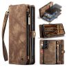 CASEME For Samsung Galaxy S23 Case 2-in-1 Detachable Magnetic Zipper Wallet Vegan Leather Flip Cover