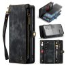 CASEME For Samsung Galaxy S23 Case 2-in-1 Detachable Magnetic Zipper Wallet Vegan Leather Flip Cover