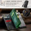 CASEME For Samsung Galaxy S23 Case 2-in-1 Detachable Magnetic Zipper Wallet Vegan Leather Flip Cover
