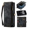 660125546A-1 CASEME For Samsung Galaxy S23 Ultra Case 2-in-1 Detachable Magnetic Zipper Wallet Vegan Leather Flip Cover
