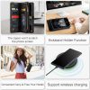 660125546A-10 CASEME For Samsung Galaxy S23 Ultra Case 2-in-1 Detachable Magnetic Zipper Wallet Vegan Leather Flip Cover