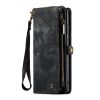 660125546A-12 CASEME For Samsung Galaxy S23 Ultra Case 2-in-1 Detachable Magnetic Zipper Wallet Vegan Leather Flip Cover