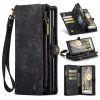 CASEME For Google Pixel Fold Case 2-in-1 Detachable Magnetic Zipper Wallet Vegan Leather Flip Cover