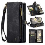 CASEME For Google Pixel Fold Case 2-in-1 Detachable Magnetic Zipper Wallet Vegan Leather Flip Cover