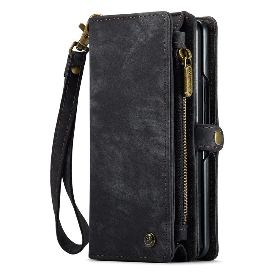 CASEME For Google Pixel Fold Case 2-in-1 Detachable Magnetic Zipper Wallet Vegan Leather Flip Cover