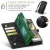 CASEME For Google Pixel Fold Case 2-in-1 Detachable Magnetic Zipper Wallet Vegan Leather Flip Cover