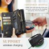 CASEME For Google Pixel Fold Case 2-in-1 Detachable Magnetic Zipper Wallet Vegan Leather Flip Cover