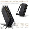 CASEME For Google Pixel Fold Case 2-in-1 Detachable Magnetic Zipper Wallet Vegan Leather Flip Cover