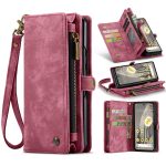 CASEME For Google Pixel Fold Case 2-in-1 Detachable Magnetic Zipper Wallet Vegan Leather Flip Cover