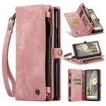 CASEME For Google Pixel Fold Case 2-in-1 Detachable Magnetic Zipper Wallet Vegan Leather Flip Cover