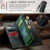 660154600A-11 CASEME For iPhone 15 Pro Case 2-in-1 Detachable Magnetic Zipper Wallet Vegan Leather Flip Cover