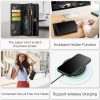 660154600A-7 CASEME For iPhone 15 Pro Case 2-in-1 Detachable Magnetic Zipper Wallet Vegan Leather Flip Cover