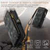 660154601A-13 CASEME For iPhone 15 Case 2-in-1 Detachable Magnetic Zipper Wallet Vegan Leather Flip Cover