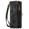 660154601A-14 CASEME For iPhone 15 Case 2-in-1 Detachable Magnetic Zipper Wallet Vegan Leather Flip Cover