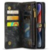 660154601A-3 CASEME For iPhone 15 Case 2-in-1 Detachable Magnetic Zipper Wallet Vegan Leather Flip Cover