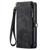 CASEME For Samsung Galaxy S23 FE Case 2-in-1 Detachable Magnetic Zipper Wallet Vegan Leather Flip Cover
