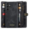 CASEME For Samsung Galaxy S23 FE Case 2-in-1 Detachable Magnetic Zipper Wallet Vegan Leather Flip Cover
