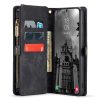 CASEME For Samsung Galaxy S24 Case 2-in-1 Detachable Magnetic Zipper Wallet Vegan Leather Flip Cover