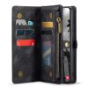 CASEME For Samsung Galaxy S24+ Case 2-in-1 Detachable Magnetic Zipper Wallet Vegan Leather Flip Cover