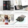 CASEME For Samsung Galaxy S24 Ultra Case 2-in-1 Detachable Magnetic Zipper Wallet Vegan Leather Flip Cover