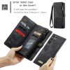 CASEME For Samsung Galaxy S24 Ultra Case 2-in-1 Detachable Magnetic Zipper Wallet Vegan Leather Flip Cover