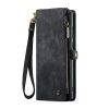CASEME For Samsung Galaxy S24 Ultra Case 2-in-1 Detachable Magnetic Zipper Wallet Vegan Leather Flip Cover