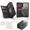 CASEME For Samsung Galaxy S24 Ultra Case 2-in-1 Detachable Magnetic Zipper Wallet Vegan Leather Flip Cover
