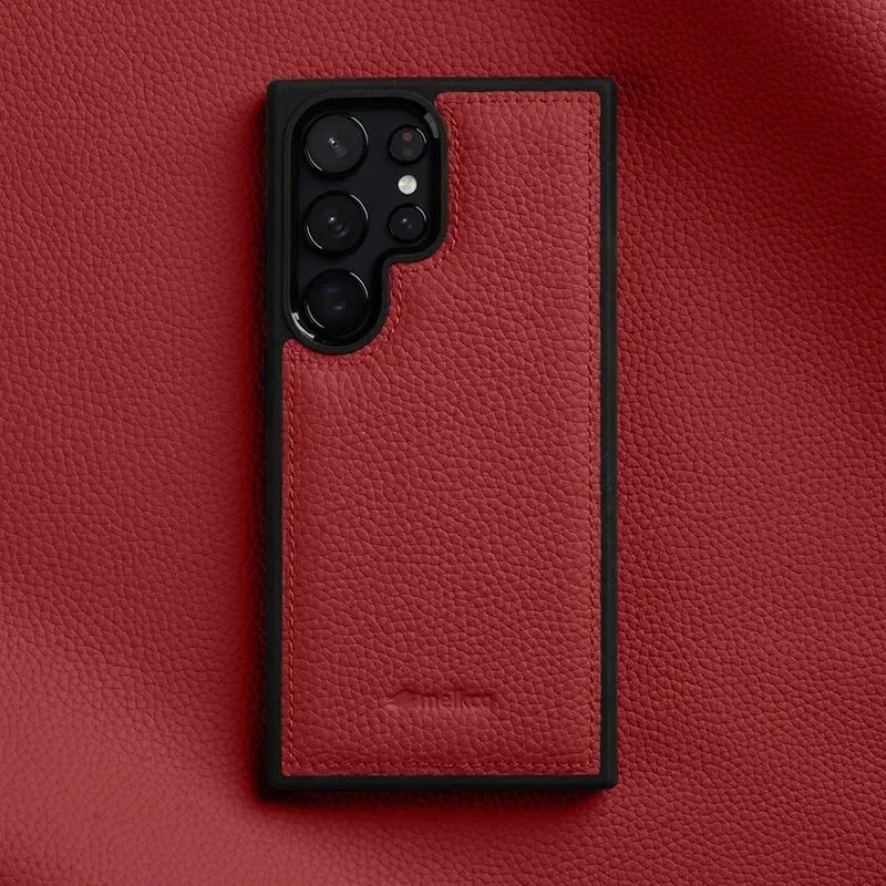 MELKCO For Samsung Galaxy S26 Ultra Case Genuine Cow Leather Coated PC Phone Cover (1) MELKCO For Samsung Galaxy S26 Ultra Case Genuine Cow Leather Coated PC Phone Cover