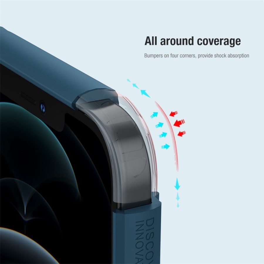 101128089A-3 NILLKIN Frosted Shield for iPhone 13 Pro Max Anti-Fingerprint Hard PC Back - Soft TPU Edge Hybrid Shockproof Cover