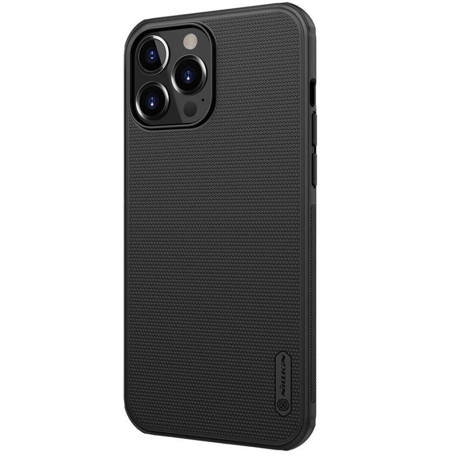 101128089A-7 NILLKIN Frosted Shield for iPhone 13 Pro Max Anti-Fingerprint Hard PC Back - Soft TPU Edge Hybrid Shockproof Cover