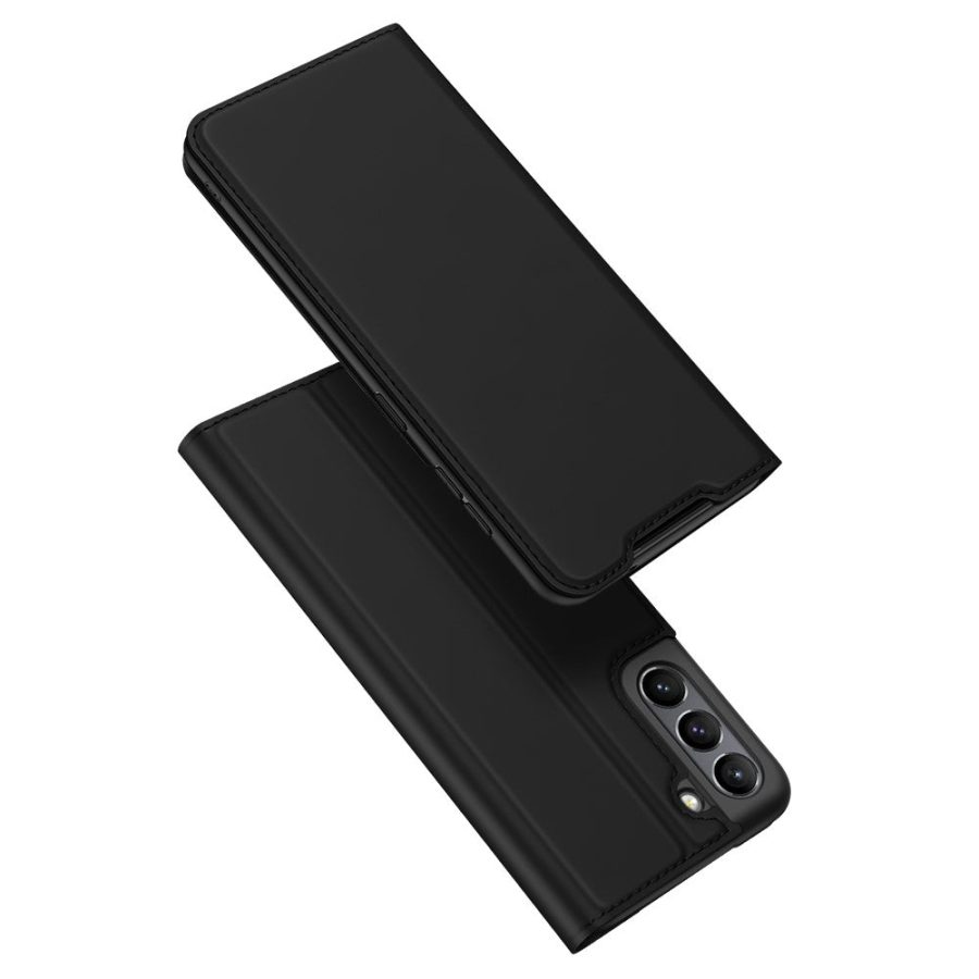 DUX DUCIS Skin Pro Series for Samsung Galaxy S21 FE PU Leather Phone Case Shell Protector with Stand Card Slot