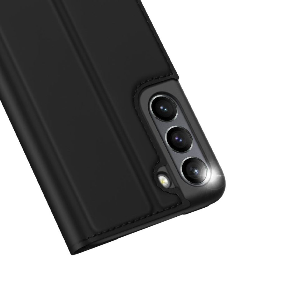 DUX DUCIS Skin Pro Series for Samsung Galaxy S21 FE PU Leather Phone Case Shell Protector with Stand Card Slot