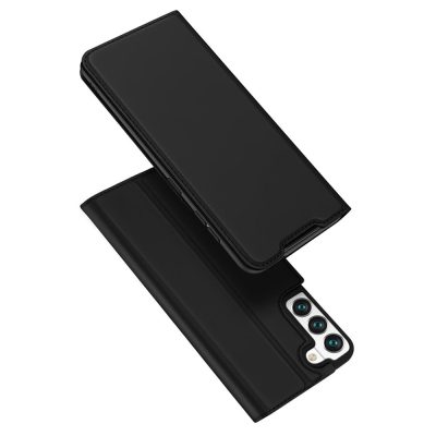 101240581A-1 DUX DUCIS Skin Pro Series for Samsung Galaxy S22 PU Leather Card Slot Flip Stand Auto Magnetic Closed Shockproof Phone Cover