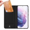 101240581A-3 DUX DUCIS Skin Pro Series for Samsung Galaxy S22 PU Leather Card Slot Flip Stand Auto Magnetic Closed Shockproof Phone Cover