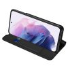 101240581A-4 DUX DUCIS Skin Pro Series for Samsung Galaxy S22 PU Leather Card Slot Flip Stand Auto Magnetic Closed Shockproof Phone Cover