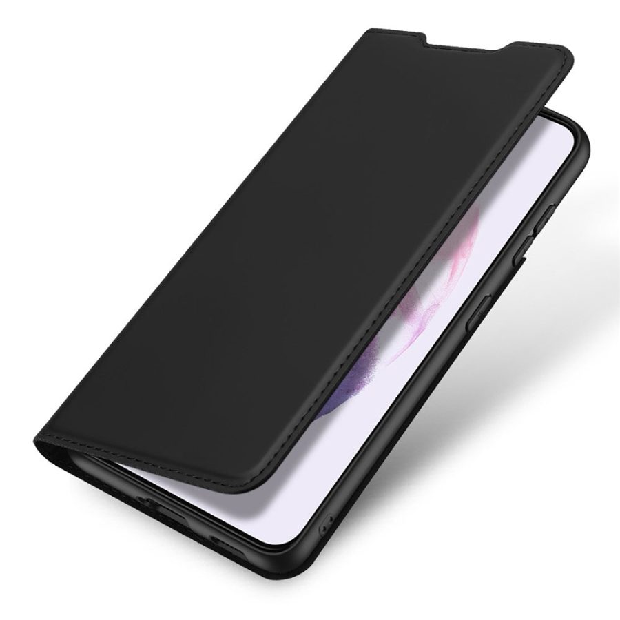 101240581A-9 DUX DUCIS Skin Pro Series for Samsung Galaxy S22 PU Leather Card Slot Flip Stand Auto Magnetic Closed Shockproof Phone Cover