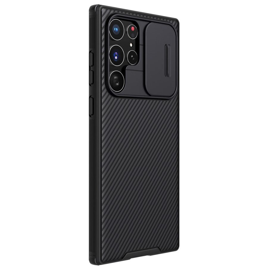 101241946A-4 NILLKIN CamShield Pro Series for Samsung Galaxy S22 Ultra Shockproof Hybrid Hard PC Soft TPU Back Case with Slide Camera Cover