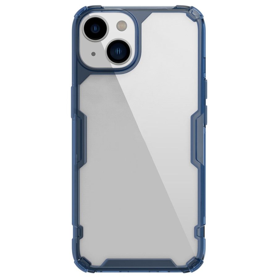 660104095A-1 NILLKIN Nature Pro Series Clear Case for iPhone 14 / iPhone 13, Anti-drop Phone Cover Hard Crystal PC Back Soft TPU Border Well Protection Cell Phone Shell