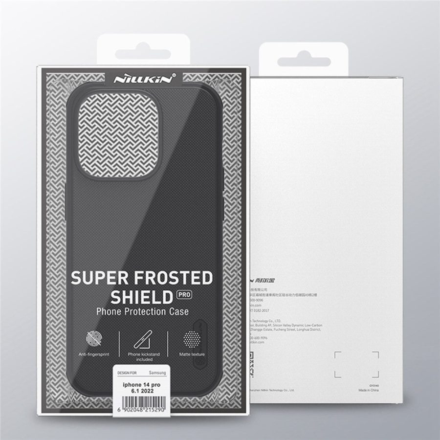 660104578D-11 NILLKIN Super Frosted Shield Pro Case for iPhone 14 Pro Matte Protective Phone Cover Matte PC - TPU Drop-proof Shell