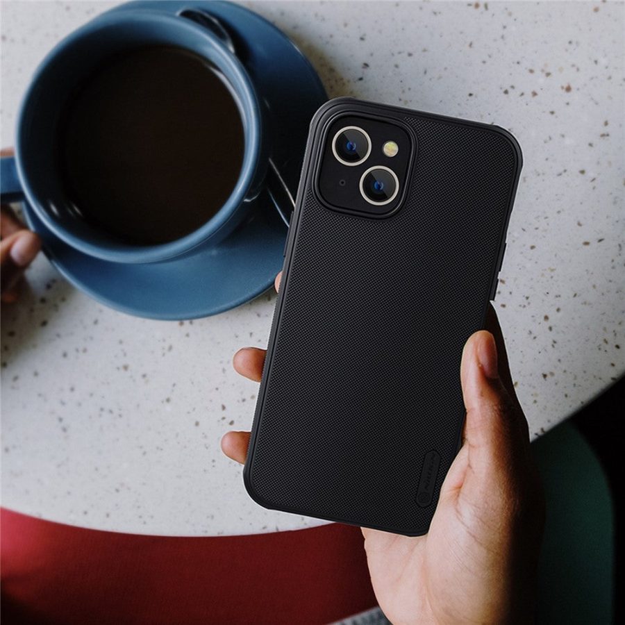 660104580A-3 NILLKIN Super Frosted Shield Pro Shockproof Phone Case for iPhone 14 / iPhone 13 PC - TPU Matte Surface Anti-drop Back Cover