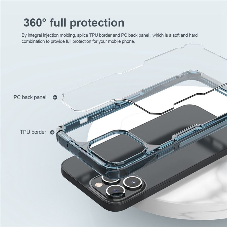 660105110A-7 NILLKIN Anti-drop Phone Case for iPhone 14 Pro Max Nature Pro Series Protective Back Cover PC - TPU Mobile Phone Shell
