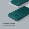 660105647A-9 NILLKIN Qin Pro Series for iPhone 14 Pro Anti-scratch Phone Case PU Leather Back Cover with Card Slot and Sliding Lens Protector