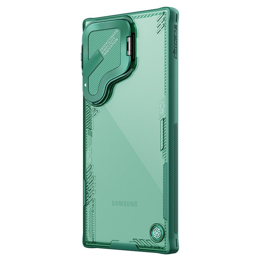 6601103471A-4 NILLKIN Iceblade CamProp for Samsung Galaxy S24 Ultra Case Lens Cover Kickstand PC - TPU Phone Shell