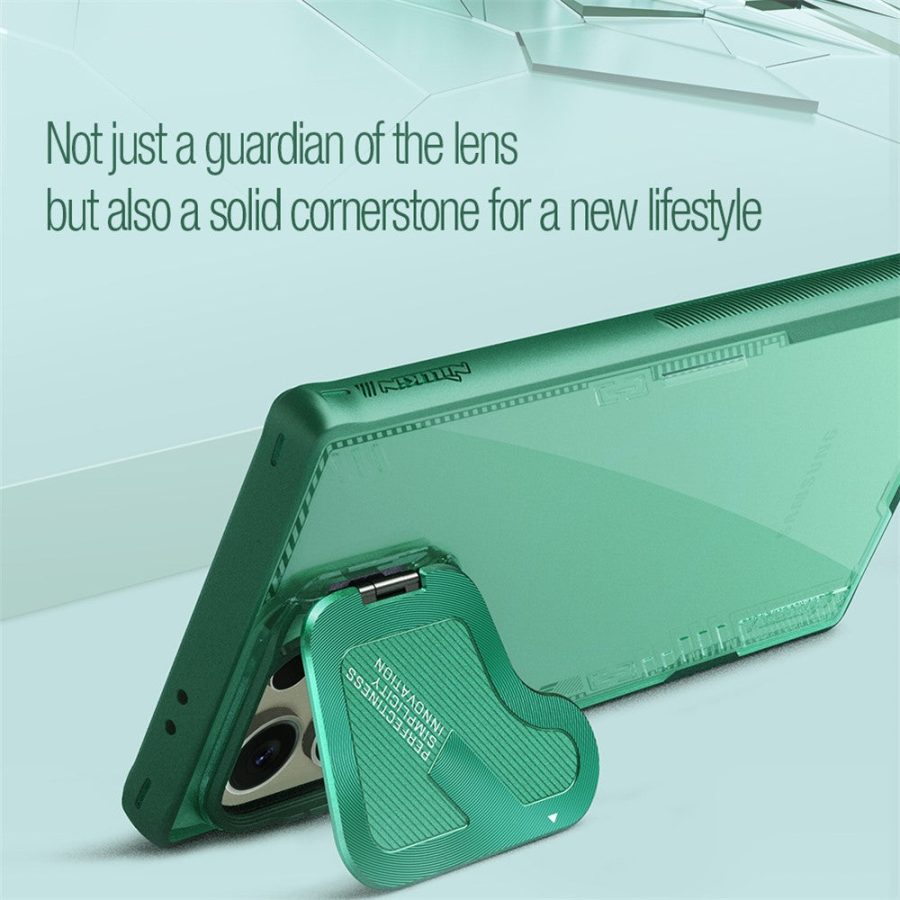 6601103471A-6 NILLKIN Iceblade CamProp for Samsung Galaxy S24 Ultra Case Lens Cover Kickstand PC - TPU Phone Shell
