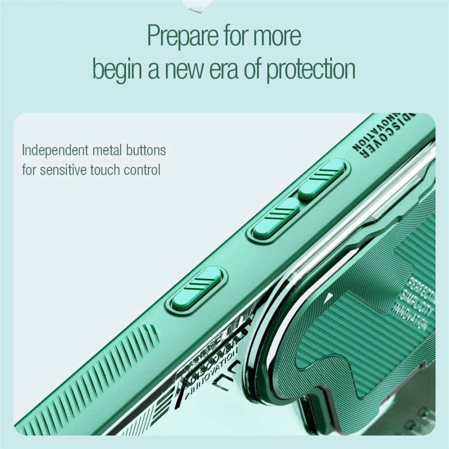 6601103471A-8 NILLKIN Iceblade CamProp for Samsung Galaxy S24 Ultra Case Lens Cover Kickstand PC - TPU Phone Shell