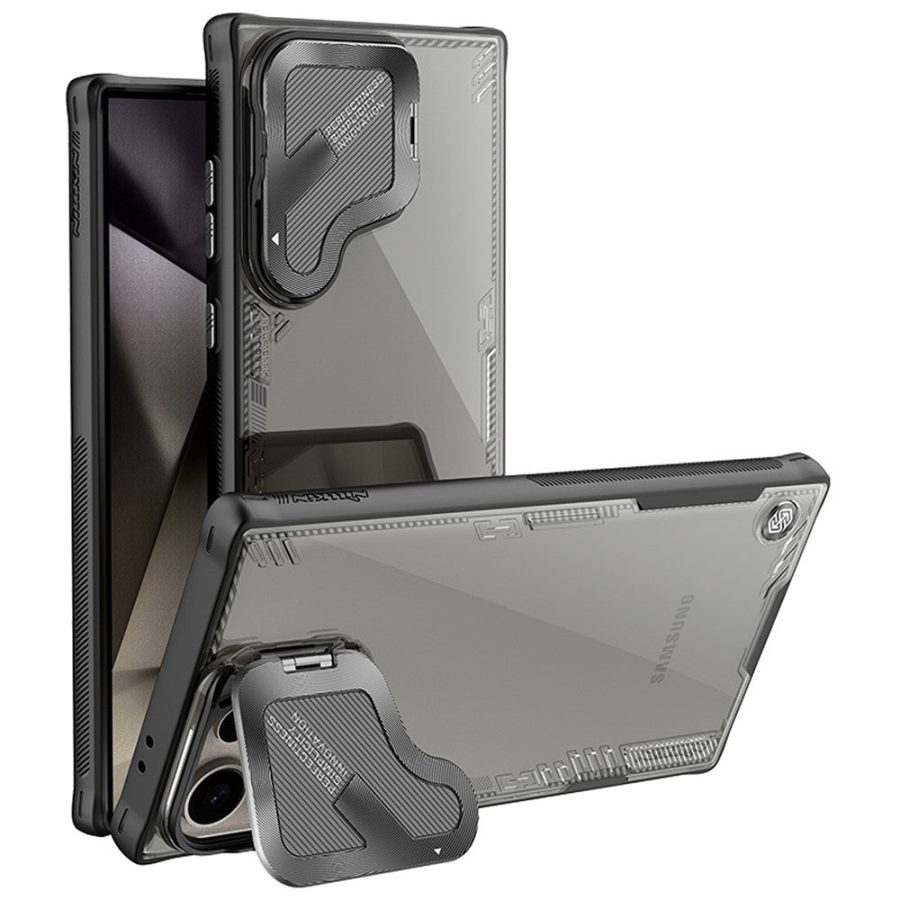 6601103471B-1 NILLKIN Iceblade CamProp for Samsung Galaxy S24 Ultra Case Lens Cover Kickstand PC - TPU Phone Shell