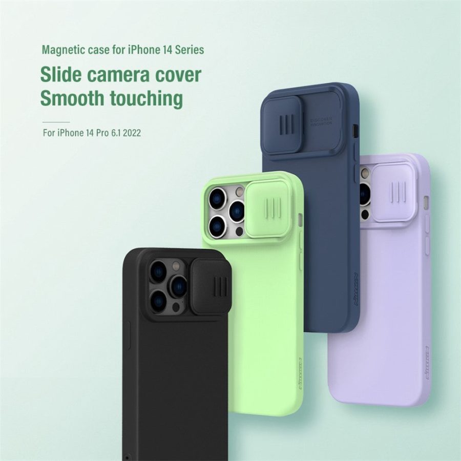 660110431A-11_e7aa3ec7-f04e-4005-a46c-6eb6c1a97b7e NILLKIN For iPhone 14 Pro Max Magnetic Absorption Phone Cover PC - Silicone Slide Camera Protection Case Compatible with MagSafe