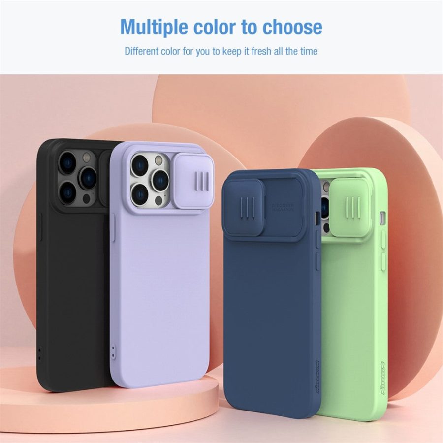 660110431A-12_5da62449-82e1-4e24-986b-802f858c4c03 NILLKIN For iPhone 14 Pro Max Magnetic Absorption Phone Cover PC - Silicone Slide Camera Protection Case Compatible with MagSafe