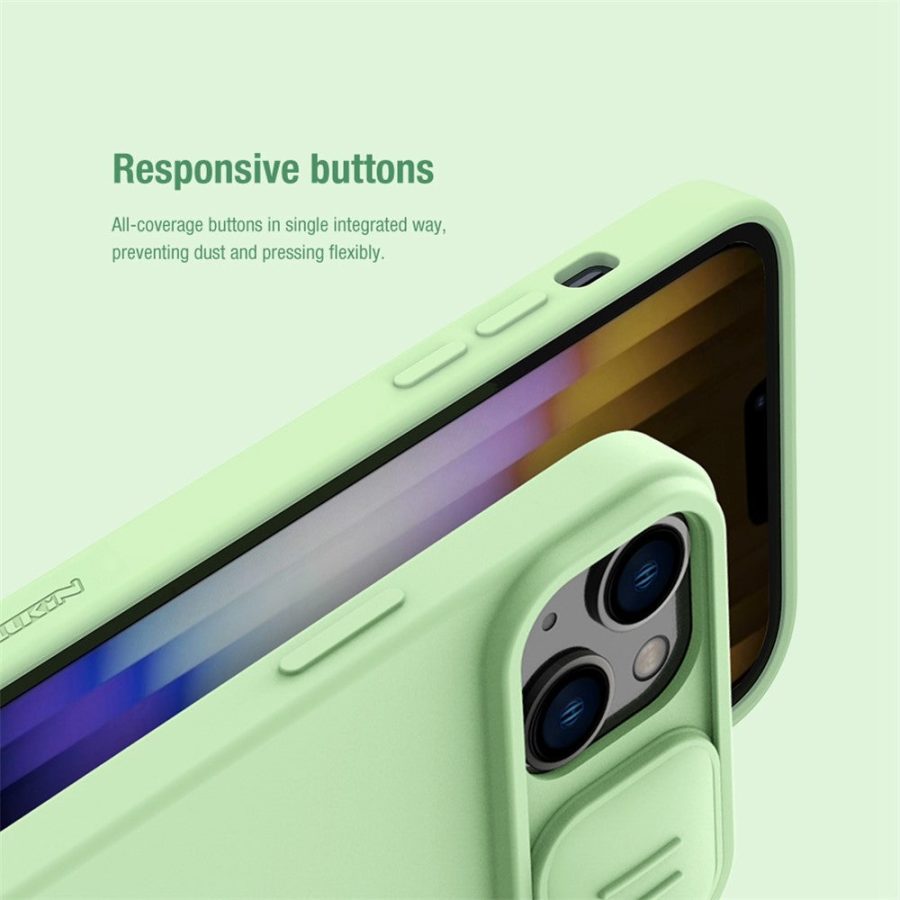 660110432A-10 NILLKIN For iPhone 14 / iPhone 13 Magnetic Phone Case PC - Silicone Slide Camera Protection Phone Cover Compatible with MagSafe